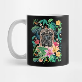 Tropical Bullmastiff Mug